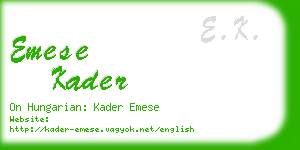 emese kader business card